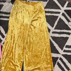 a new day Gold Velvet Wide-Leg Pants